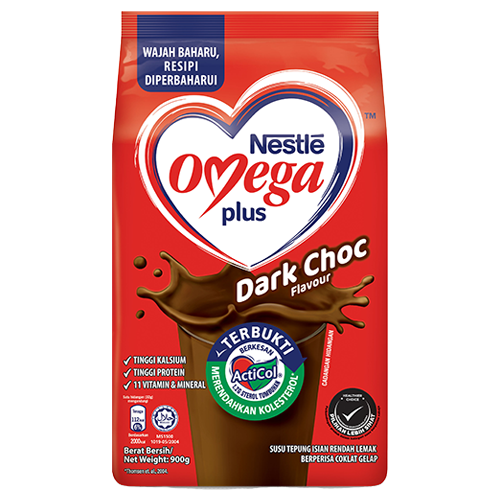 NESTLÉ® OMEGA PLUS Dark Chocolate Milk Powder (900g)