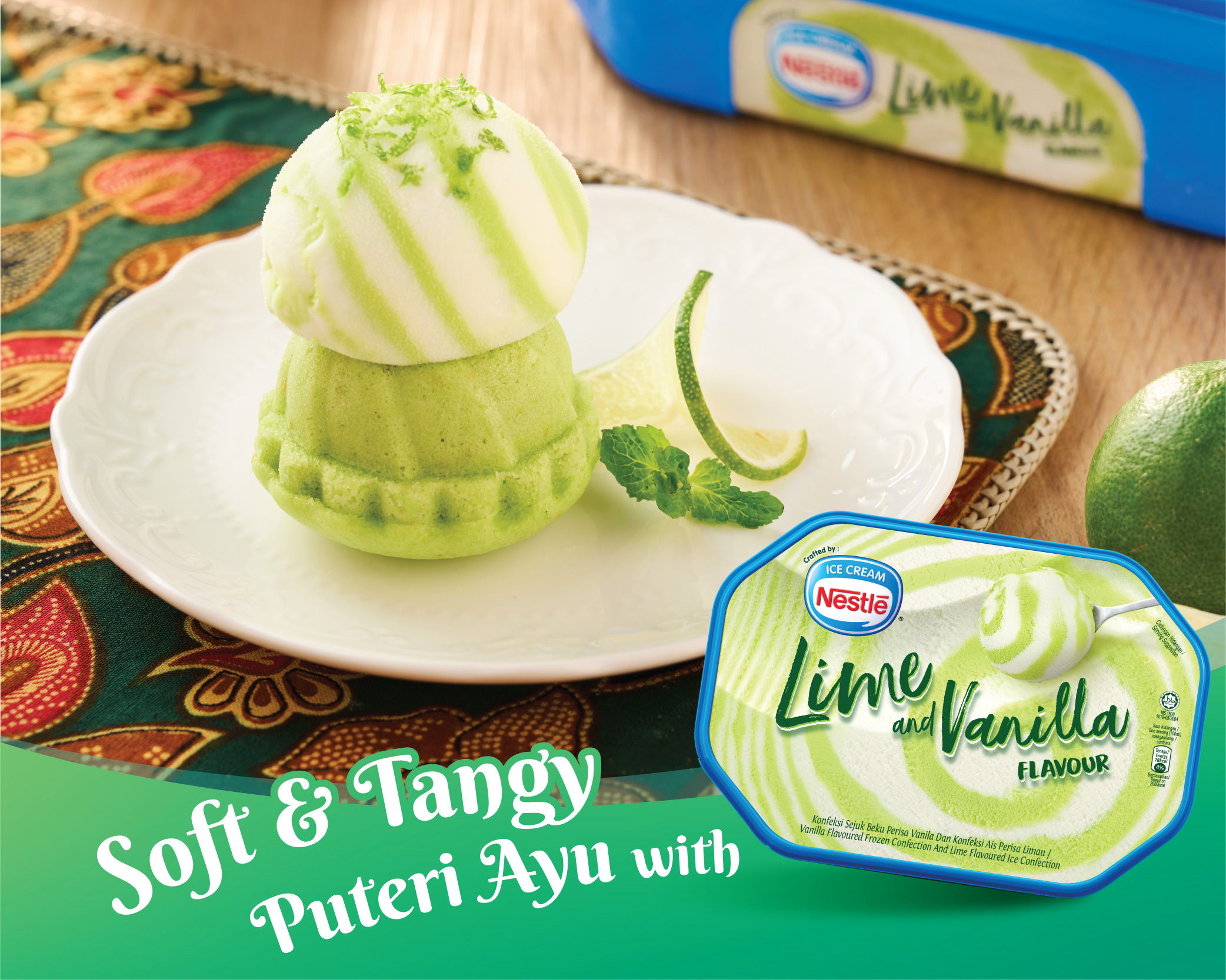 Soft & Tangy Puteri Ayu with Nestlé® Lime & Vanilla Ice Cream